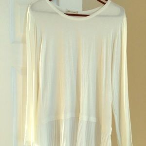 NWOT Pebble and Stone Pleated Top
